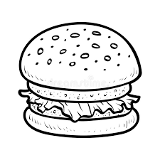 Burger king logo coloring page. Coloring Book Burger Stock Vector Illustration Of Book 125179627