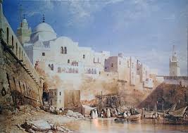 Algerie Peintre Anglais William Wyld 1806 1889 Huile Sur Toile 1833 Titre Port D Alger Le Port Fantasy Town Ad Art