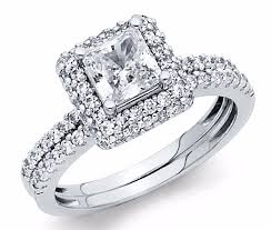 Rose gold engagement and wedding ring sets. Kate Spade White Gold Square Princess Cut Engagement Ring 14k S 7 Women S Wedding Band Set Tradesy