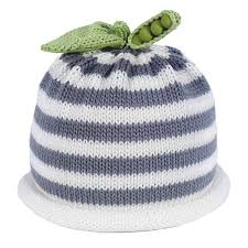 Knitting pattern for a simple and easy, basic beanie style baby/toddler/children's hat. Sweet Pea Knit Hats Striped Collection Margareta Horn Design