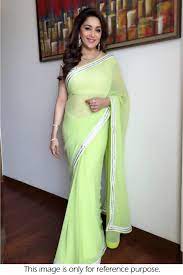 Find images of green lemon. Madhuri Dixit 60 Gm Georgette Saree In Lemon Green Colour