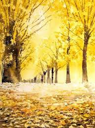 watercolor palette水彩パレット イチョウ並木 2020 水彩風景 水彩画の技法 風景