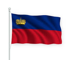 Pms 293 blue, 185 red, 109 yellow and black. Premium Vector Liechtenstein Waving Flag On Flagpole
