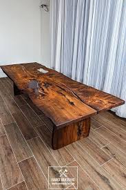 Modern Wooden Dining Table Made Of Solid Wood Ash With A Live Edge Table In Rustic Style For 8 Person Cracks And Alter Holztisch Wohnzimmertische Mobeldesign