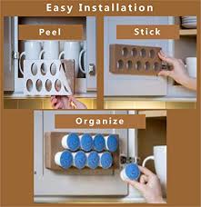 Under the cabinet k cup holder. Coffee Pod Pad Easy Storage Holder Organizer Inside Or Under Cabinets Saves Counter Space In Kitchen Home Office Rv 27 Capacity Compatible With K Cups Pricepulse