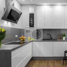 Bauhaus ist ihr fachcentrum für werkstatt, haus und garten. Weisse Und Graue Kuche Fototapete Fototapeten Arbeitsplatte Appartment Innenraume Myloview De