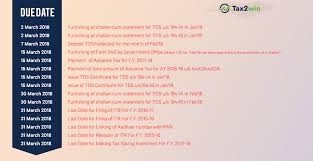 Income tax return extension until december 15, 2017. Income Tax Calendar 2018 Important Income Tax Deadline Due Dates To Remember Tax2win Blog