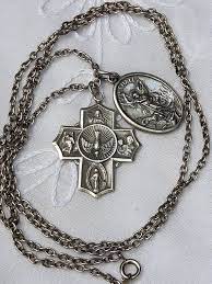 Sterling Cross Necklace Scapular Silver St Michael Medal I Am Catholic 4 Way Crosses Guardian Protection Patron Saint Military Police Sterling Cross Necklace St Michael Medal St Michael