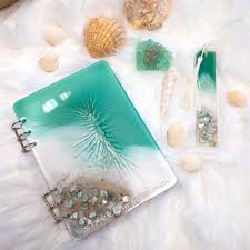 Book With Resin Book Cover Diy Resin Crystals Diy Resin Art Epoxy Resin Art