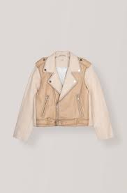Ganni Heavy Leather Biker Jacket 550 00 Gbp Shop Your New Heavy Leather Biker Jacket At Ganni Com Ganni Jacket Shopping Outfit Biker Jacket
