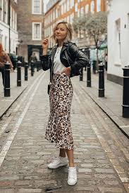 10 Cool Ways To Style A Leopard Satin Skirt Be Daze Live Leopard Skirt Outfit Satin Skirt Outfit Fashion