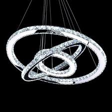Shop 1000's of styles, including exclusive designs. Buy Meerosee Crystal Chandeliers Modern Led Ceiling Lights Fixtures Chandelier Lighting Dining Room Pendant Lights Contemporary 3 Rings Adjustable Stainless Steel Cable Diy Design Online In Indonesia B015j3la6a