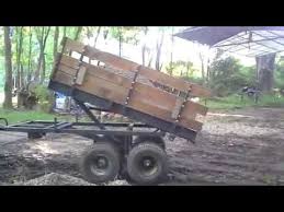 Home Made Dump Trailer Uses A Winch To Dump Youtube Dump Trailers Atv Dump Trailer Atv Trailers