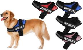Dog Vest Harness For Service Dogs Reflective Straps Adjustable Size Outdoor Vest