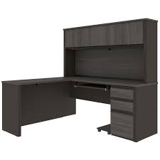 · order pickup · save with target circle™ Bestar Prestige Plus 5 Piece L Shaped Computer Desk With Hutch In Bark Gray 99872 000047
