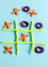 My pipe cleaner is waiting next door a: Diy Pipe Cleaner Tic Tac Toe Make And Takes