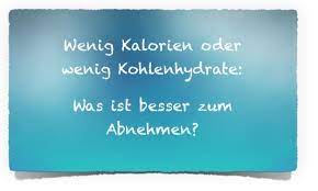 Wenig Kalorien Oder Wenig Kohlenhydrate Zum Abnehmen