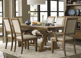 Create the perfect contemporary dining setting with this five piece trestle table and chair set. Town Country Trestle Table 7 Piece Dining Set In Sandstone Finish By Liberty Furniture Lib 603 P4296 7