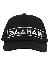 balmain logo baseball cap