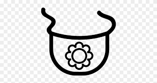 Baby Bib Outline With A Flower Vector Outline Image Of Bib Free Transparent Png Clipart Images Download