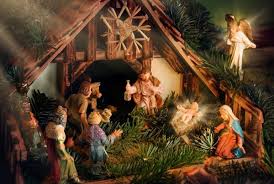 Image result for manger and christmas tree