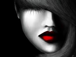 Black And White Red Lipstick Art Pin By Lindy On Lips Black And Red Makeup Black And White Sketches Black And White Portraits