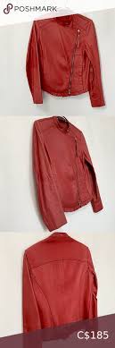 Armani Jeans Gorgeous Coral Leather Jacket Coral Leather Jacket Armani Jeans Jacket Armani Jeans