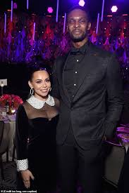 Does chris bosh have tattoos? Nba Legend Chris Bosh 6ft11 Towers Over Wife Adrienne Williams 5ft Daily Mail Online