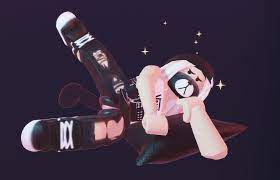 1girls 3d balls beanie bear face mask bensenrr34 black background  black beanie black eyes black footwear black hat black pants black shoes  black skin blonde hair clothed clothed female