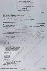 D) a examenului de bacalaureat, fiind elaborat de unul dintre cei mai remarcabili profesori de biologie din tara. Subiecte Biologie Bacalaureat 2020 Ce Au Avut De Rezolvat AbsolvenÅ£ii De Clasa A Xii A Update