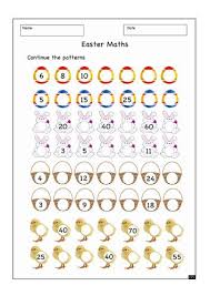 Check spelling or type a new query. Worksheet Resource 13 1052 Ks1 Easter Worksheet Easter Number Patterns Sequences Www Pencilstreet Easter Math Easter Literacy Easter Activities For Kids