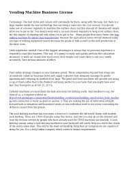 Maybe you would like to learn more about one of these? Vending Machine Business License