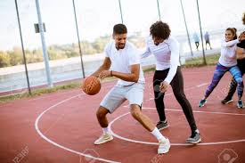 Group Of Multiethnic Young People Playing Basketball On Court Stock Photo Picture And Royalty Free Image Image 112599653 Be a confident basketball player. group of multiethnic young people playing basketball on court