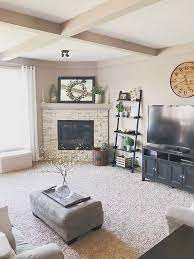 Pin By Stacey Gorga On Home Decor In 2021 Farm House Living Room Corner Fireplace Living Room Living Room With Fireplace