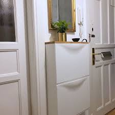 The Ikea Trones Shoe Cabinet Is So Handy For Nooks And Crannies And Julie Found Two Spots In Her Home To Use T Small Entryways Ikea Shoe Cabinet Tiny Entryway
