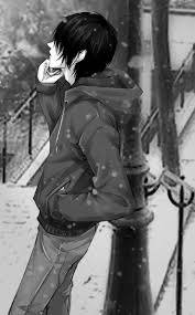 Black And White Anime Boy Cute Black And White Anime Boy On The Phone 3 Cute Anime Guys Anime Guys Anime