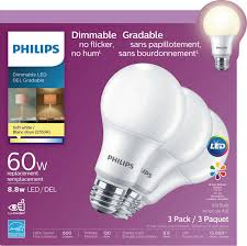 Philips led a60 8w (60w) b22 bulb warm white frosted. Philips 8 8w A19 Soft White Led Bulb 60w Replacement 3 Pack Walmart Canada