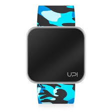 Up Watch Touch Shiny Silver Blue Camouflage Saat Kolsaati Aksesuar Moda Alisveris Dijitalsaat Isimlisaat Ciftsaati Upwat Dijital Saat Siyah Cam Imla