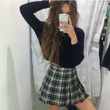 Black And White Plaid Skirt Outfit Ideas Angstoutfits On Instagram I Need Black Skinny Jeans Outfitgoals Ootd Outfitideas Pale Grunge Kawaii Aa Americanapparel Aasel Fashion Clothes Style