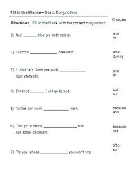 Fill In The Blank Conjunctions Basic 1 Jpg 407 506 Conjunctions Worksheet Worksheets For Kids Grammar Worksheets