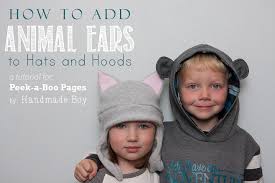 Sandwich the headband inside the folded ear pieces and glue the ear in place with the headband sandwiched inside. How To Add Animal Ears To Hats And Hoods Peek A Boo Pages