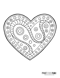 The spruce / wenjia tang take a break and have some fun with this collection of free, printable co. 100 Heart Coloring Pages A Huge Collection Of Free Valentine S Day Printables Print Color Fun