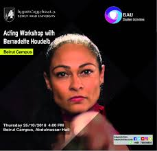 Announcement! Acting workshop with the talented Lebanese actress Bernadette  Houdeib