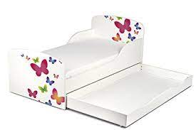 Letto Per Bambini In Legno Con Cassetto E Materasso Dimensioni 140x70 Motivo Farfalle Mamma Happy Letti Per Bambini Culle Per Bambini Cassettiere