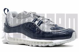 Nike Air Max 98 Supreme 9 10 Obsidian Reflective Silver White Navy Blue Am98 Ds Men S Shoes Nike Air Max Shoes
