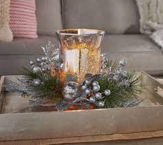 Decorative apothecary jars are available in different shapes. 8 Illuminated Vintage Mercury Glass Hurricane Centerpiece By Valerie Qvc Com