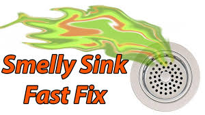 smell coming from sink: cleaning it or