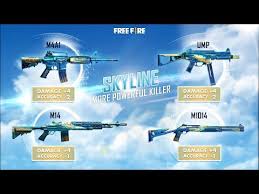 Free fire new ak gun skin | how to get weapon royal voucher without any waste free fire dimomds topic covered. New Weapons Skins Skyline Free Fire Mania