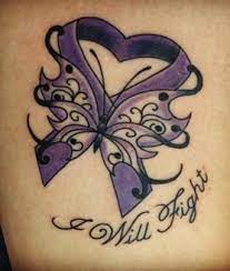 Crohn S Disease Inspired Tattoos Purple Ribbon Tattoos Cancer Ribbon Tattoos Crohns Tattoo