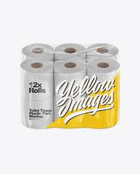 Download Toilet Paper 12 Pack Mockup In Packaging Mockups On Yellow Images Object Mockups PSD Mockup Templates